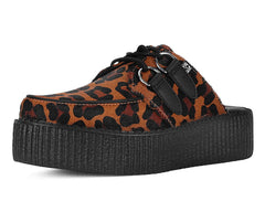 T.U.K. Shoes V3356L Leopard Print Creeper Mule