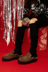 T.U.K. Shoes V3443 Brown Plush Lined Creeper Mule