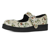T.U.K. Shoes F3423L Beige Floral Viva Low Mary Jane