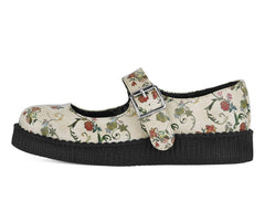 T.U.K. Shoes F3423L Beige Floral Viva Low Mary Jane