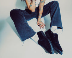T.U.K. Shoes A3205 Black Slip-On Creeper