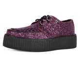 T.U.K. Shoes V3234 Burgundy Glitter Viva Mondo Creeper