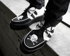 T.U.K. Shoes V3209 Black & White Pirate Viva Mondo Creeper