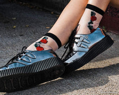 T.U.K. Shoes TSK1001 Red Rose Sheer Sock TSK1001-OS