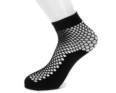 T.U.K. Shoes TSK1039 Black Fishnet Footie Crew Sock TSK1039-OS