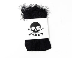 T.U.K. Shoes TSK1064 Black Lace Ribbon Tie Ankle Sock TSK1064-OS