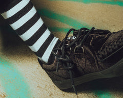 T.U.K. Shoes TSK1048 Black & White Stripe T.U.K. Men’s Sock TSK1048-OS