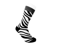 T.U.K. Shoes TSK1091 Grey Stripe Zebra Crew Sock TSK1091-OS