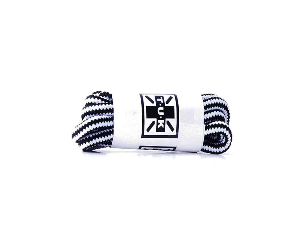 T.U.K. Shoes LC059-75-BWR 75 CM Black & White Round Laces LC059-75-BWR-OS