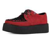 T.U.K. Shoes V3340 Red & Black Suede Viva Mondo Creeper
