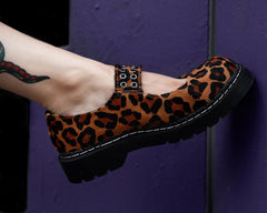 T.U.K. Shoes T2350 Brown Leopard Mary Jane