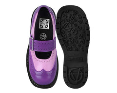 T.U.K. Shoes T2352 Pink & Purple Brogue Mary Jane