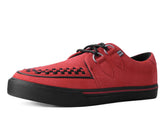 T.U.K. Shoes A3045 Lucious Red Suede D-Ring Interlace Sneaker