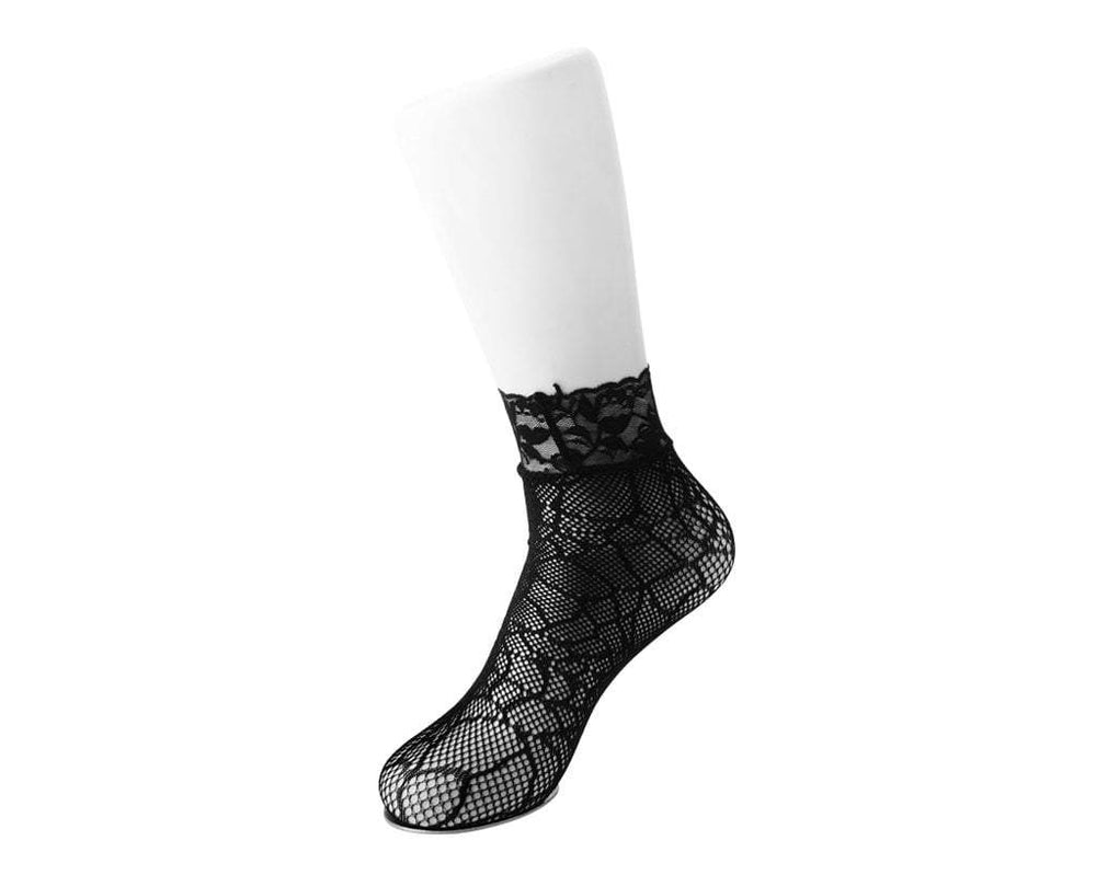 T.U.K. Shoes TSK1077 Black Spiderweb Lace Crew Sock TSK1077-OS