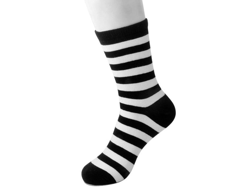 T.U.K. Shoes TSK1047 Black & White Stripe T.U.K. Women’s Sock TSK1047-OS