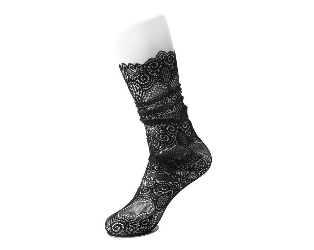 T.U.K. Shoes TSK1127 Black Lace Over-The-Knee Sock TSK1127-OS