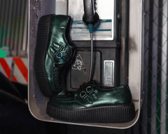 T.U.K. Shoes V3191 Green Rub-Off Mondo Creeper