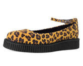 T.U.K. Shoes A9987L Mustard Leopard Pointed Ballet Creeper