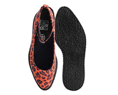 T.U.K. Shoes A9986L Orange Leopard Pointed Ballet Creeper