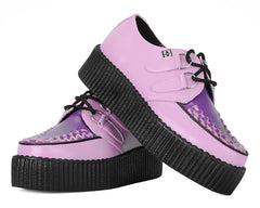 T.U.K. Shoes V3360 Pink & Purple Leather Viva Mondo Creeper