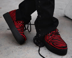 T.U.K. Shoes V3335 Red Zebra Viva Mondo Creeper