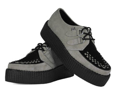 T.U.K. Shoes V3415 Taupe & Black Suede Viva Mondo Creeper