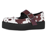 T.U.K. Shoes V3411L Brown Cow Hair Mondo Mary Jane