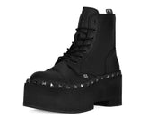 T.U.K. Shoes A3333 Black TUKskin 7-Eye Dino Flat Boot