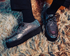 T.U.K. Shoes V3244 Reflective Leopard Shimmer Viva Mondo Creeper