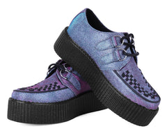 T.U.K. Shoes V3244 Reflective Leopard Shimmer Viva Mondo Creeper