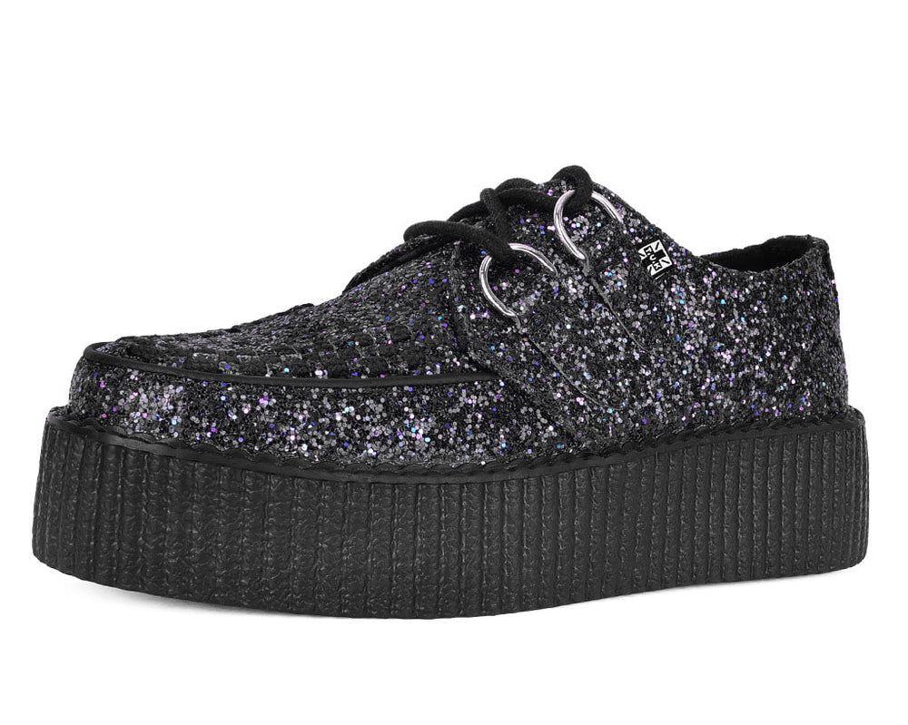 T.U.K. Shoes V3233 Midnight Glitter Viva Mondo Creeper