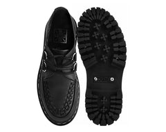 T.U.K. Shoes A3050 Black TUKskin™ Interlace Double Decker Creeper