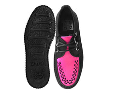 T.U.K. Shoes V3183 Black & Neon Pink Viva Mondo Creeper