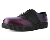 T.U.K. Shoes F9978 Black & Burgundy Rub-Off TUKskin™ Saddle Oxford