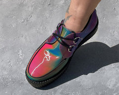 T.U.K. Shoes V3308 Rainbow Iridescent Viva Mondo Creeper