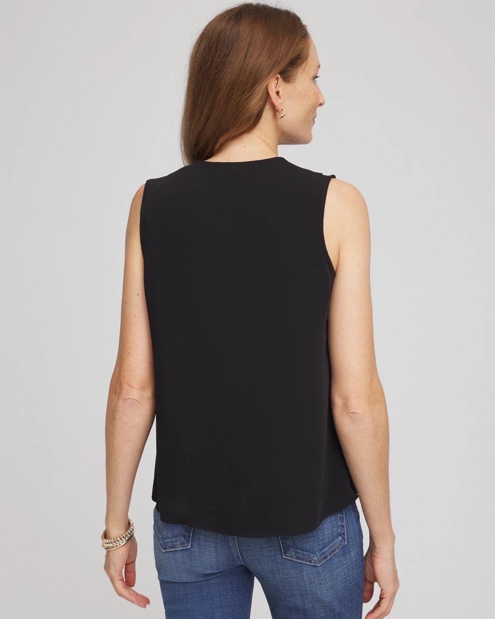 Chico's Satin Ruffle Tank