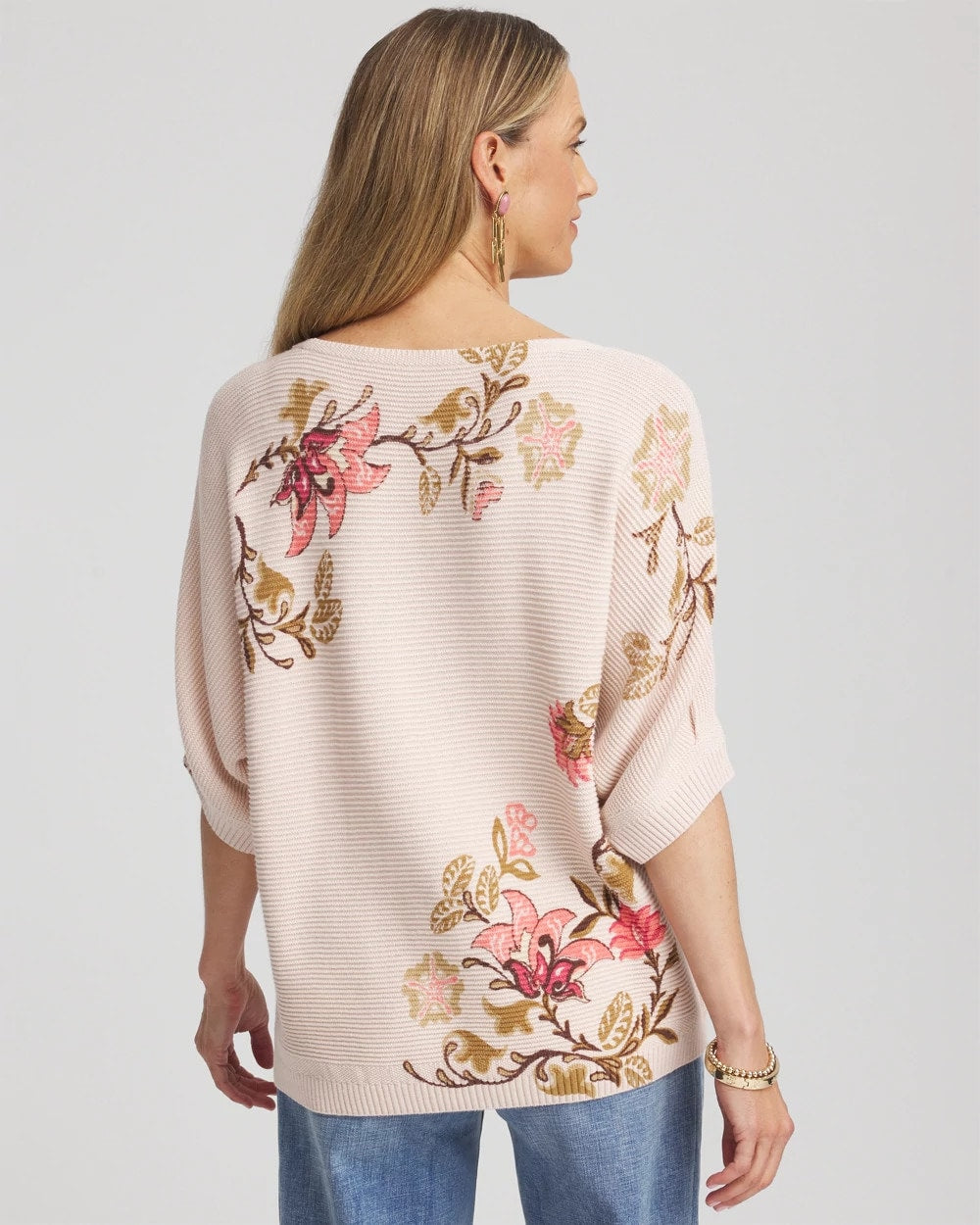 Chico's Ribbed Combed Cotton Sweater
