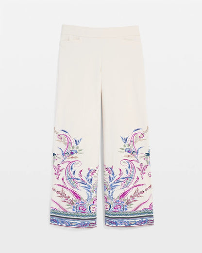 Chico's Brigitte™ Paisley Wide-Leg Cropped Pants
