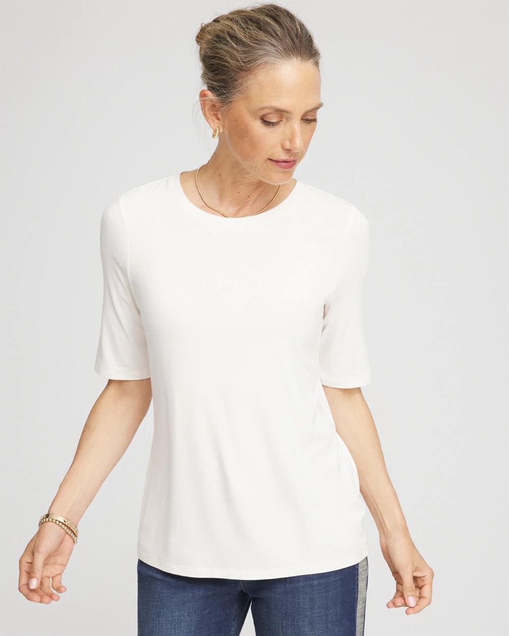 Chico's Elbow Sleeve Tee