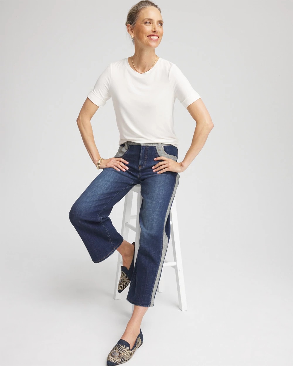 Chico's Elbow Sleeve Tee