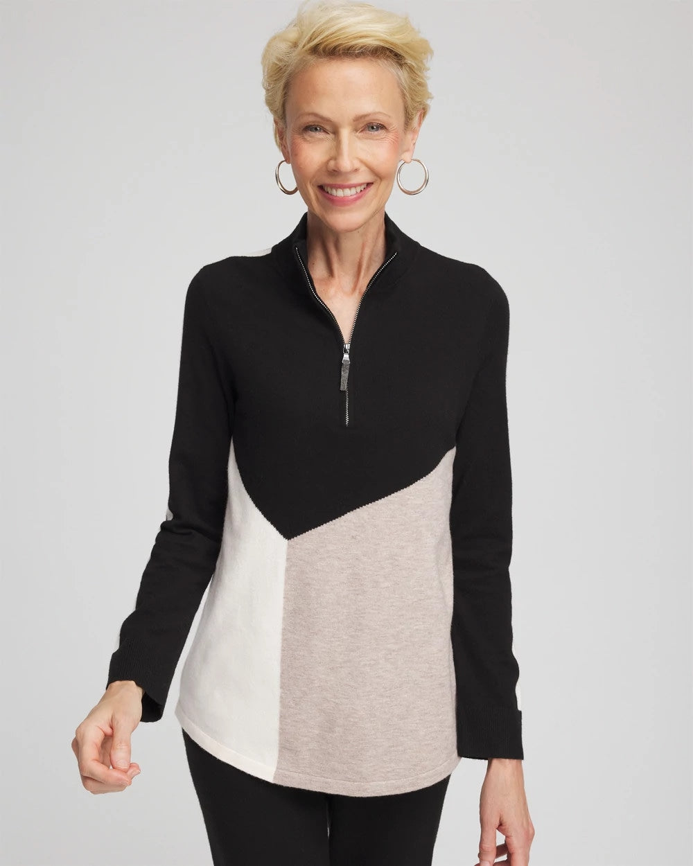 Chico's Zenergy® Luxe Colorblock Half-Zip Pullover