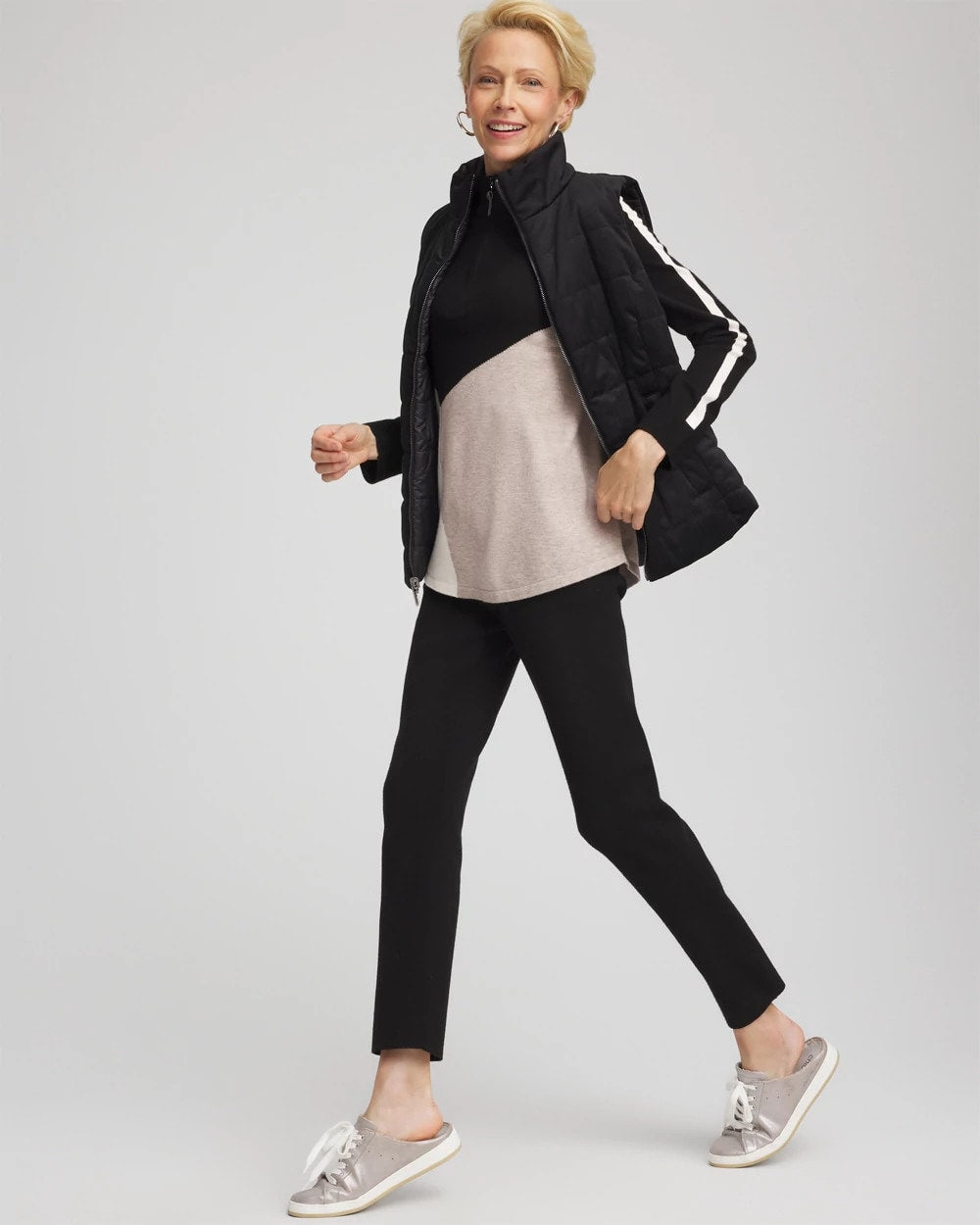 Chico's Zenergy® Luxe Colorblock Half-Zip Pullover