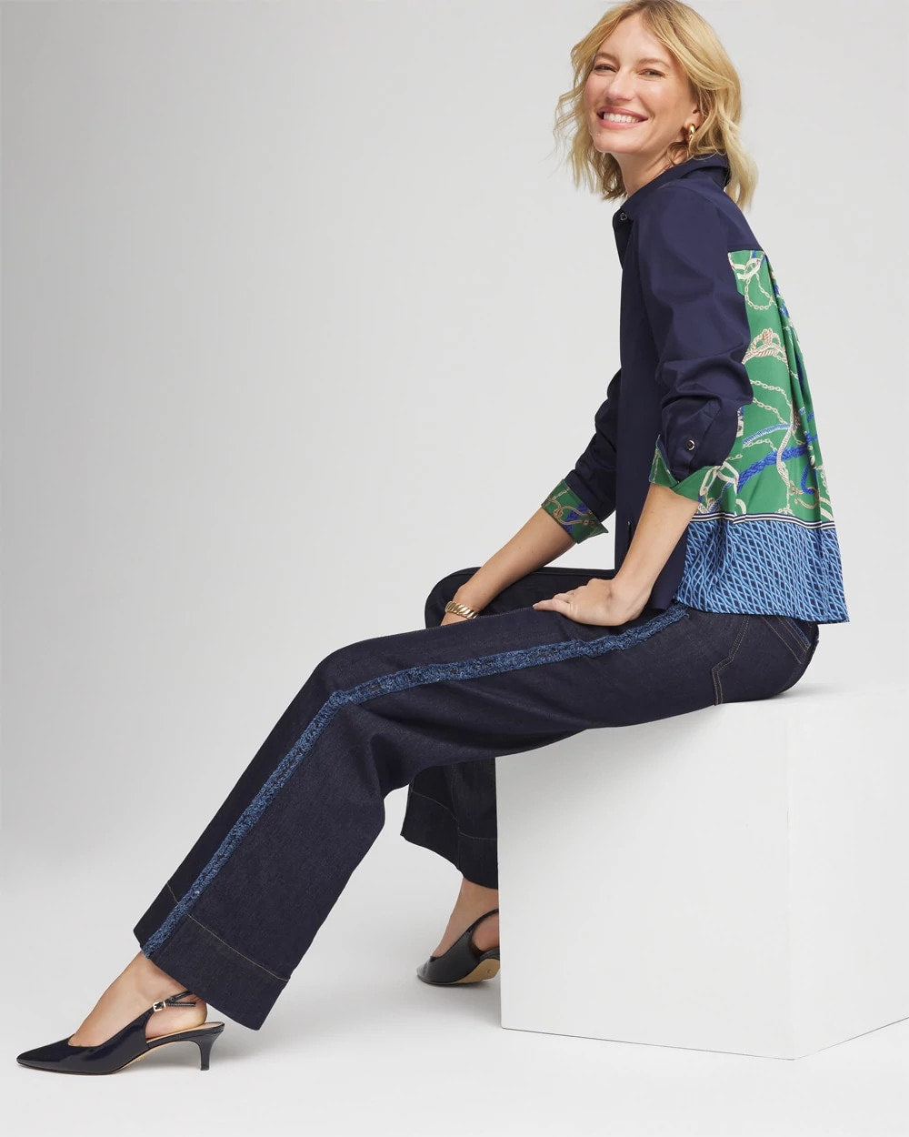 Chico's Rope Status Nautical Shirt