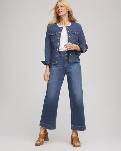Chico's Quilted Denim Jacket
