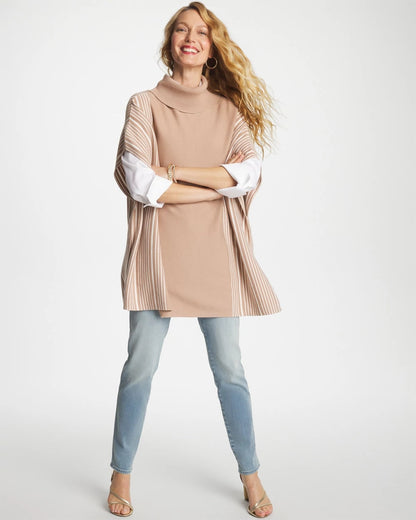 Chico's Turtleneck Sweater Poncho