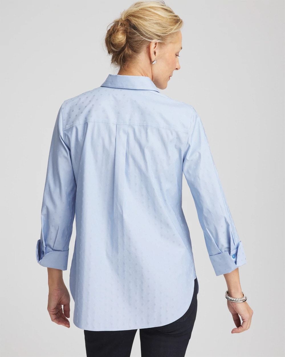 Chico's No Iron™ Striped Jacquard Sateen Shirt