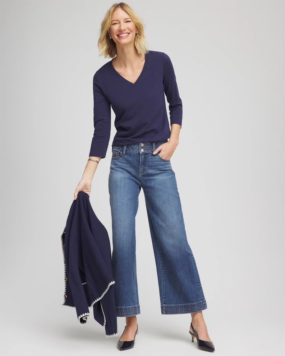 Chico's 3/4 Sleeve Perfect Tee