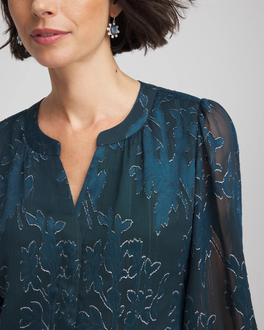 Chico's Novelty Texture Blouse