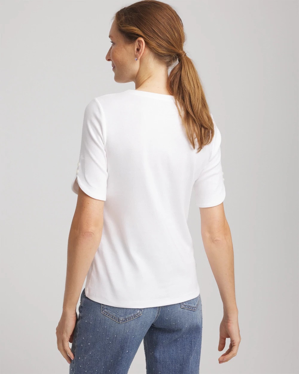 Chico's Short Sleeve Pima Tee
