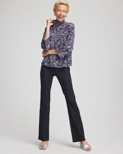 Chico's Animal Cozy Turtleneck